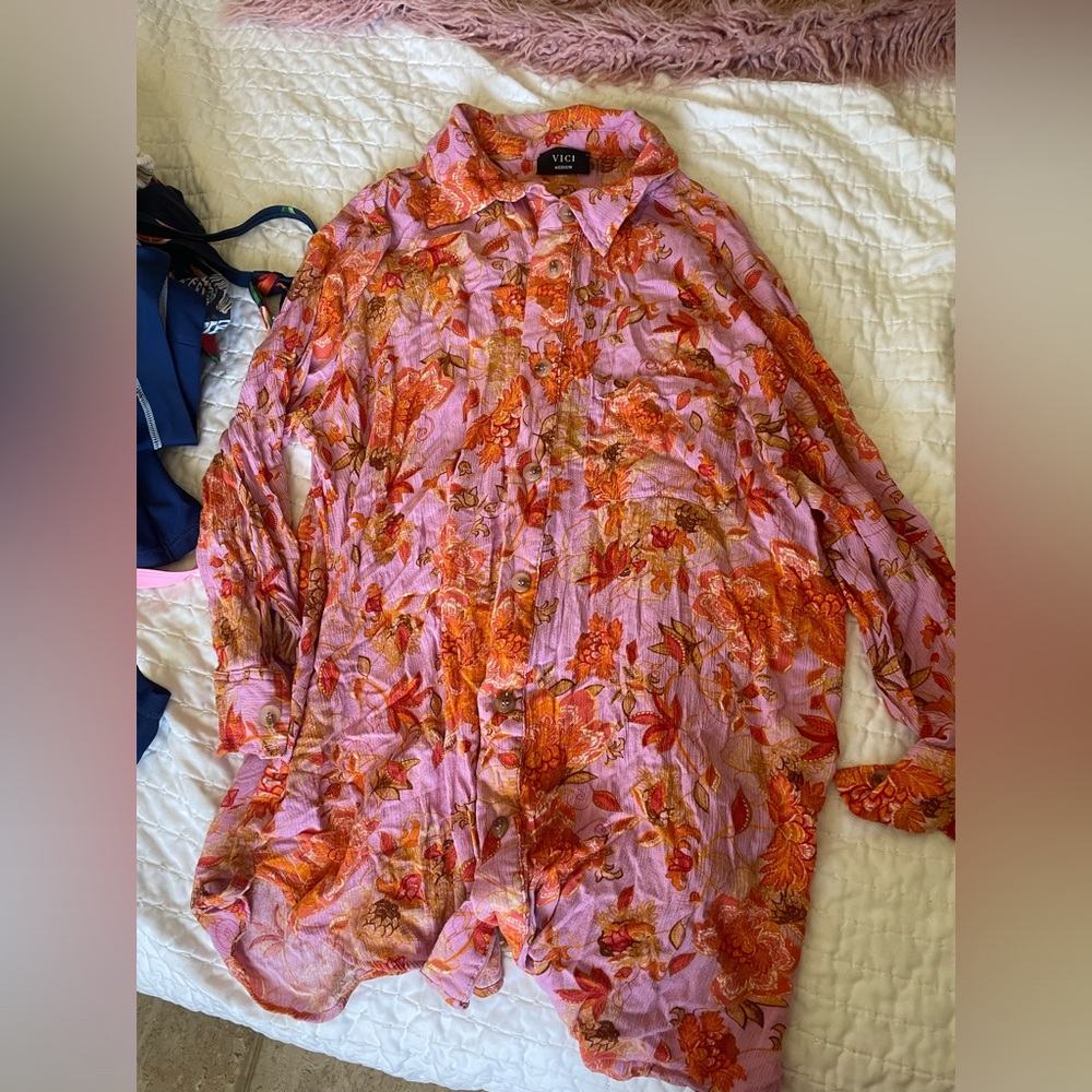 Vici Dolls swim cover or button down